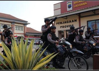 Antisipasi Aksi Terorisme, Polres Kudus Gelar Latihan