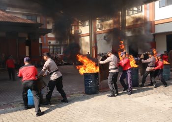 Musim Kemarau Tiba, Polres Kudus Gelar Antisipasi Kebakaran