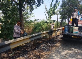 Jalan Lingkar Asap Tebal, Polisi Bergegas Cek Lokasi