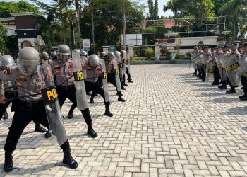 Hadapi Situasi Kontinjensi, Kasat Samapta Polresta Pati Gelar Latihan