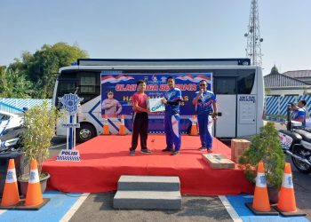 Jaga Stamina, Satlantas Polresta Pati dan Istansi Terkait Ikut Senam Bersama