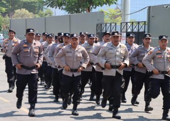 Polresta Pati Gelar Simulasi Sispamkota di Stadion Joyokusumo