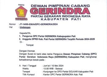 Tidak di Terima Berkunjung oleh DPD Partai Golkar, Partai Gerindra Pati Batal Silahturahmi