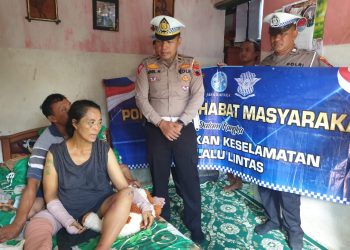 Bantuan di Terima Korban Laka Lantas, Kini Kanit Gakkum Anjangsana