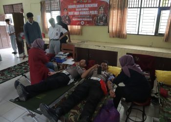 Kolaborasi TNI – Polri dan Siswa di Banjar, Kini Donor Darah Serentak