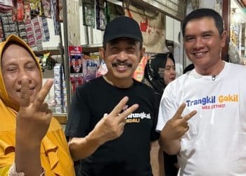 Blusukan ke Pasar Juwana, Wahyu Indriyanto Diterima Para Pedagang