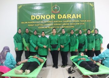 HUT ke 79 Persit, Donor Darah Warnai Peringatan di Kodim Pati