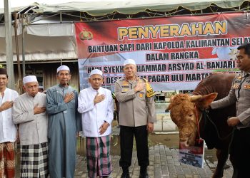 Haul Ke 219, Polda Kalsel Serahan Hewan Kurban
