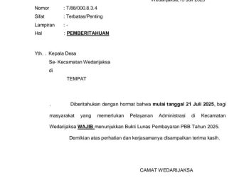 Warga Heboh! Surat Wajib Lunas PBB Viral, Ini Lho