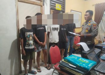Gagalkan Tawuran Geng Remaja di Pasar Desa Sukolilo, Sembilan Pelajar Diamankan