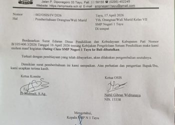 Lahan Bisnis, Bandang : SMPN 1Tayu Indikasi Korupsi Tersistematis