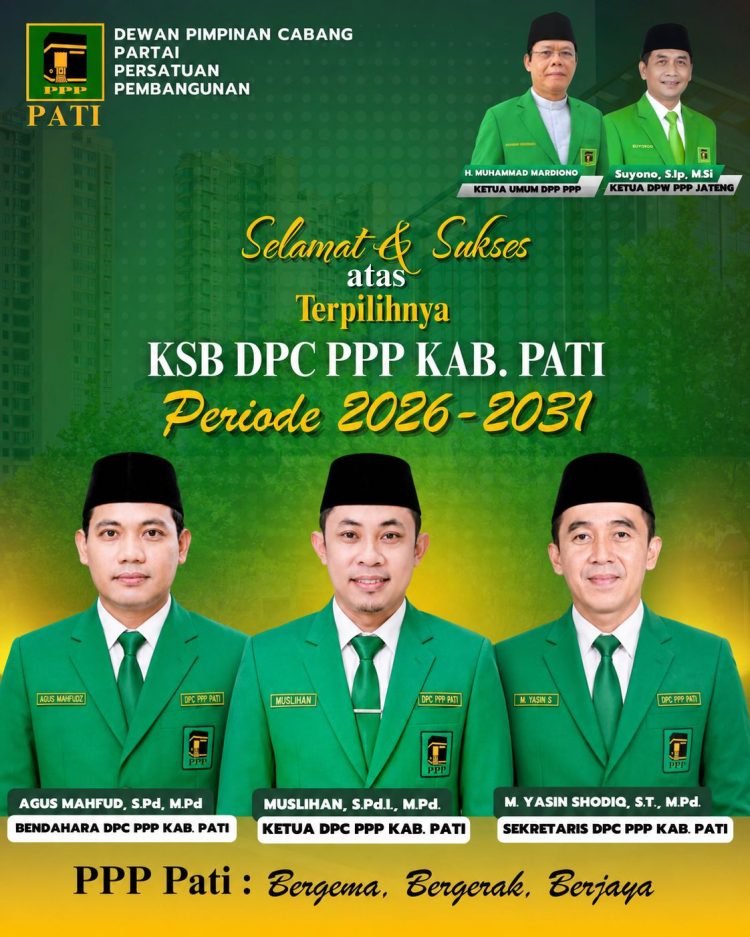 Muslihan Resmi Pimpin PPP Pati, Siap Perkuat Struktur hingga Tingkat Desa