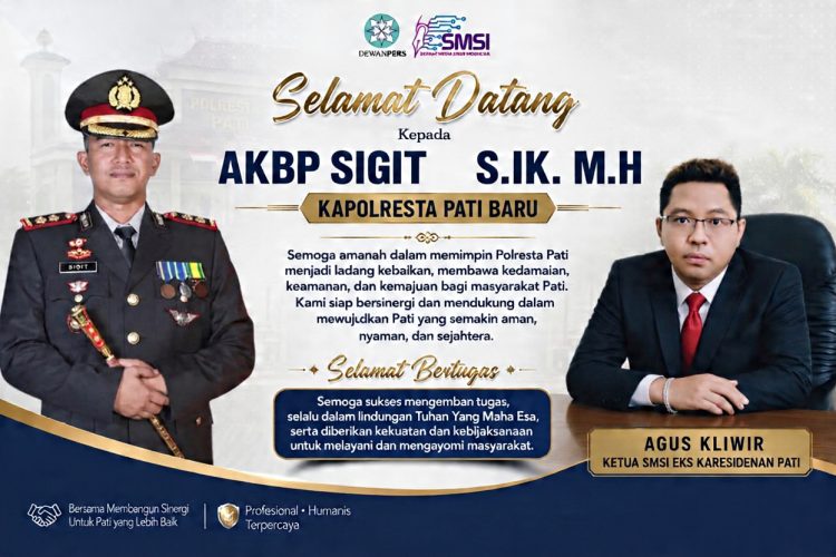 Agus Kliwir Apresiasi AKBP Sigit, S.I.K., M.H Sebagai Kapolresta Pati