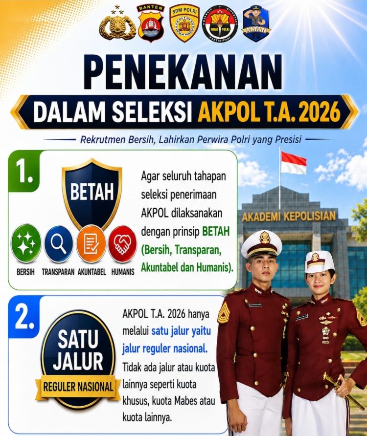 Polda Banten Pastikan Rekrutmen Polri 2026 Bersih dan Transparan