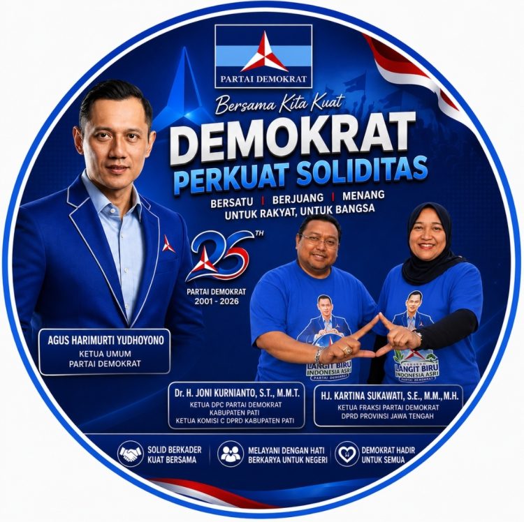 Sambut HUT ke-25 Partai Demokrat, Joni Kurnianto dan Kartina Sukawati Ajak Kader Perkuat Soliditas
