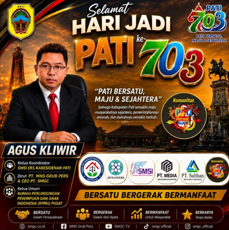 Hari Jadi Pati ke-703, Agus Kliwir Ajak Masyarakat Perkuat Persatuan Demi Kemajuan Daerah