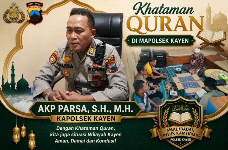 Khataman Quran, Polsek Kayen Perkuat Doa untuk Keamanan