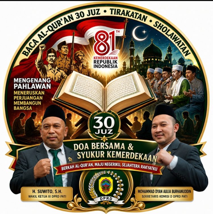 Doa, Khataman 30 Juz dan Sholawatan, H. Suwito dan Burhan Mengenang Jasa Pahlawan