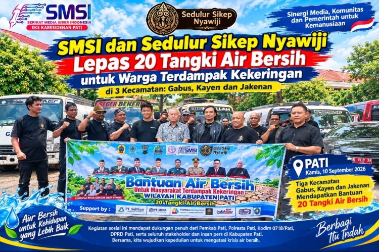 20 Tangki Air Bersih Dilepas, Staf Ahli Bupati Apresiasi SMSI dan SSN, PT. Putra Jaya Sakti Samudra