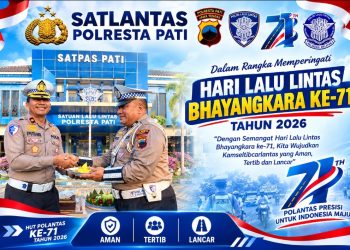 Khidmat! Satlantas Polresta Pati Peringati Hari Lalu Lintas Bhayangkara ke-71