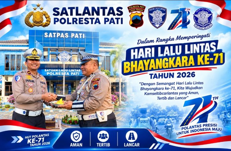 Khidmat! Satlantas Polresta Pati Peringati Hari Lalu Lintas Bhayangkara ke-71