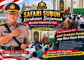 Dari Masjid Jami’ Assa’adah, Kapolresta Pati Serukan Pati Aman dan Generasi Muda Terjaga