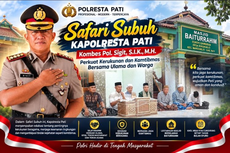 Masjid Tertua, Kapolresta Pati Perkuat Kerukunan Beragama dan Jaga Kamtibmas