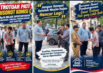 Trotoar Pati Dikritik, Komisi C Minta Pengawas Proyek Dipanggil