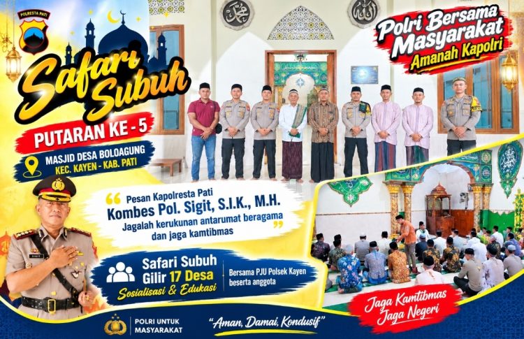 Jaga Wilayah Tetap Kondusif, Kapolsek Kayen Gencarkan Safari Subuh ke Desa-Desa