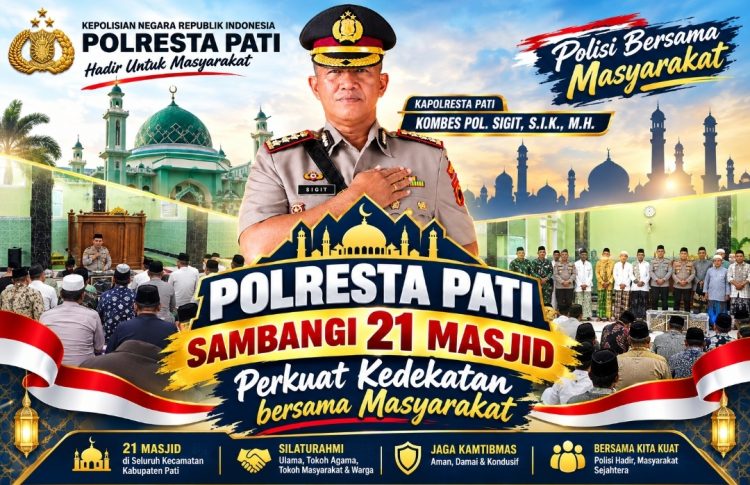 Polresta Pati Sambangi 21 Masjid, Perkuat Kedekatan Bersama Masyarakat
