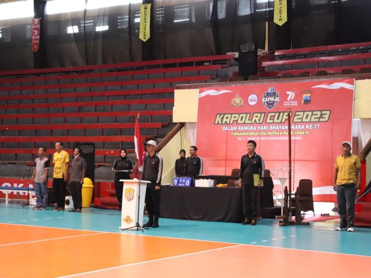 Polres Kendal Gelar Gladi Bersih Pembukaan Turnamen Bola Volley Kapolri Cup 2023