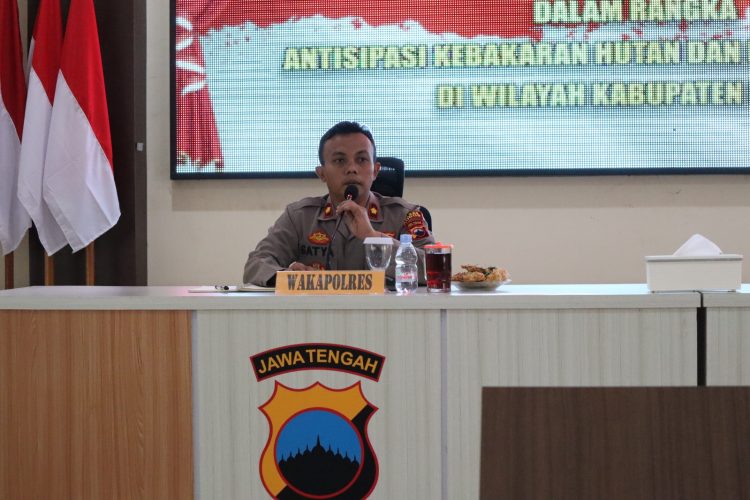 Cegah Kebakaran Hutan, Wakapolres Kudus Ingatkan Semua Stakholder Terkait
