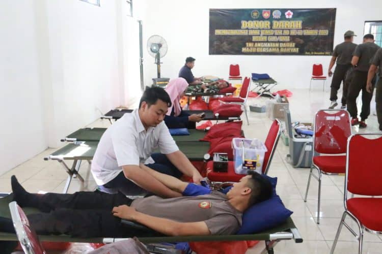 Hari Juang Kartika ke 78 Dimeriahkan Donor Darah