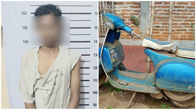 Vespa P150 X Dimaling, Polisi Amankan DA
