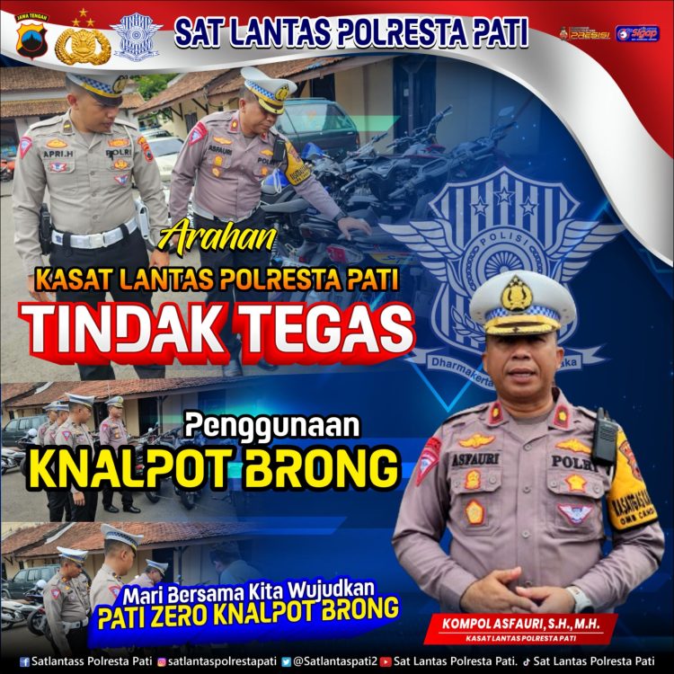 Ciptakan Pemilu Damai, Kasat Lantas Polresta Pati sebut Brantas Total Knalpot Brong