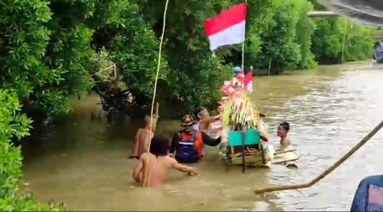 Sedekah Laut Ada Sesaji Larung Kepala Kerbau dan Kambing