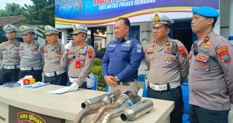 Menganggu Kenyamanan, Polisi Amankan 120 Knalpot Brong