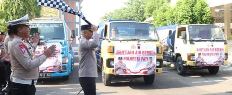 Lima Desa Terima Droping Air Bersih, Kini Polresta Pati Peduli Sesama