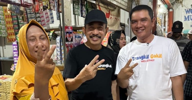 Blusukan ke Pasar Juwana, Wahyu Indriyanto Diterima Para Pedagang