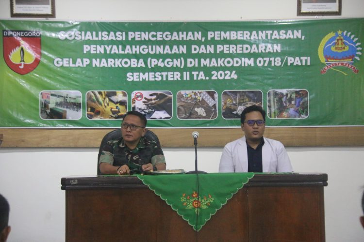 Upaya Pencegahan Narkoba, Kodim Pati Gelar Sosialisasi P4GN