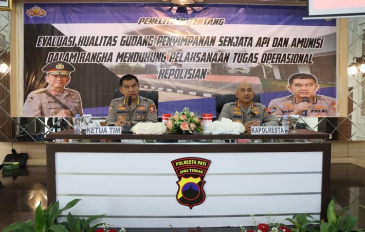 Demi Profesionalisme, Puslitbang Polri Teliti Kelayakan Gudang Senjata Polresta Pati