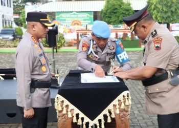 Pejabat Baru Polresta Pati Resmi Dilantik, Kapolresta Pati Beri Pesan Tegas