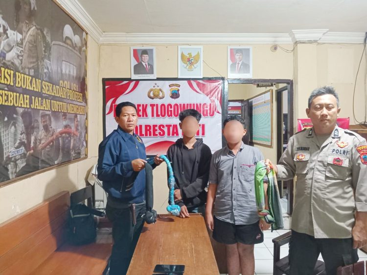 Polisi Amankan Dua Pemuda Bersenjata Sarung di Tengah Malam