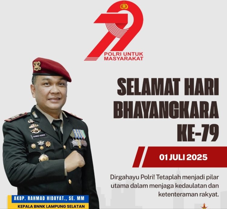 Kepala BNNK Lampung Selatan: HUT Bhayangkara Momentum Polri Perkuat Humanisme