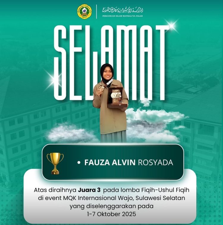 Santri Mathli’ul Falah Kajen Raih Juara 3 Fiqih di MQK Internasional Wajo