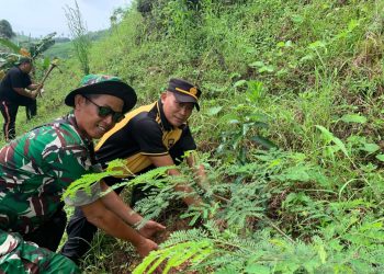 Peduli Alam dan Generasi Mendatang, Polsek Kayen Hijaukan Alas Jurang Nganten