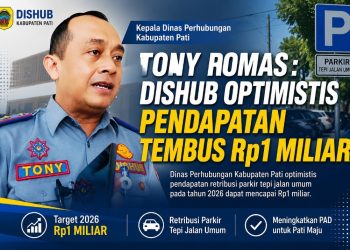 Target Retribusi Parkir Pati Naik Jadi Rp700 Juta, Dishub Optimistis Pendapatan Tembus Rp1 Miliar