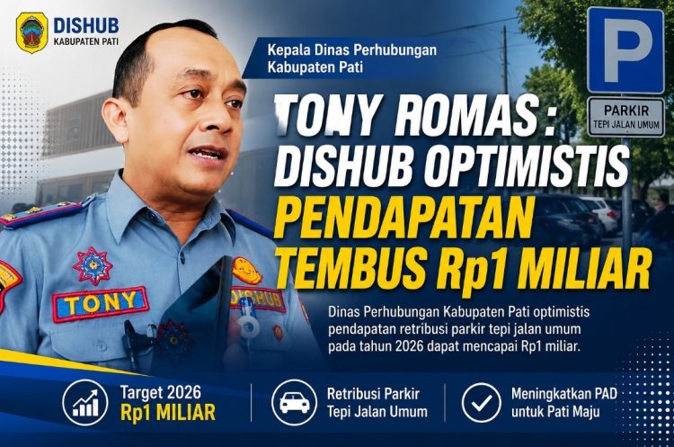 Target Retribusi Parkir Pati Naik Jadi Rp700 Juta, Dishub Optimistis Pendapatan Tembus Rp1 Miliar