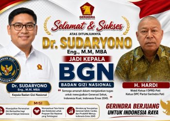 Dr. Sudaryono Eng., M.M, MBA Jadi Kepala BGN, H. Hardi Sampaikan Selamat