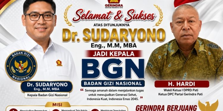 Dr. Sudaryono Eng., M.M, MBA Jadi Kepala BGN, H. Hardi Sampaikan Selamat